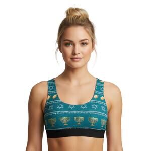 MeUndies Scoop Neck Sports Bra in Teal Women Size XL NWT